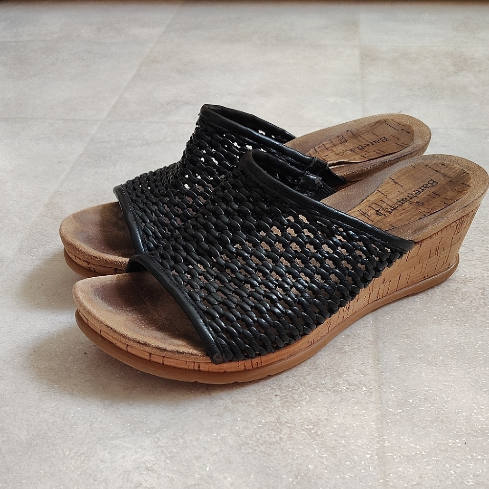BareTraps Black Wedge Sandals for Women